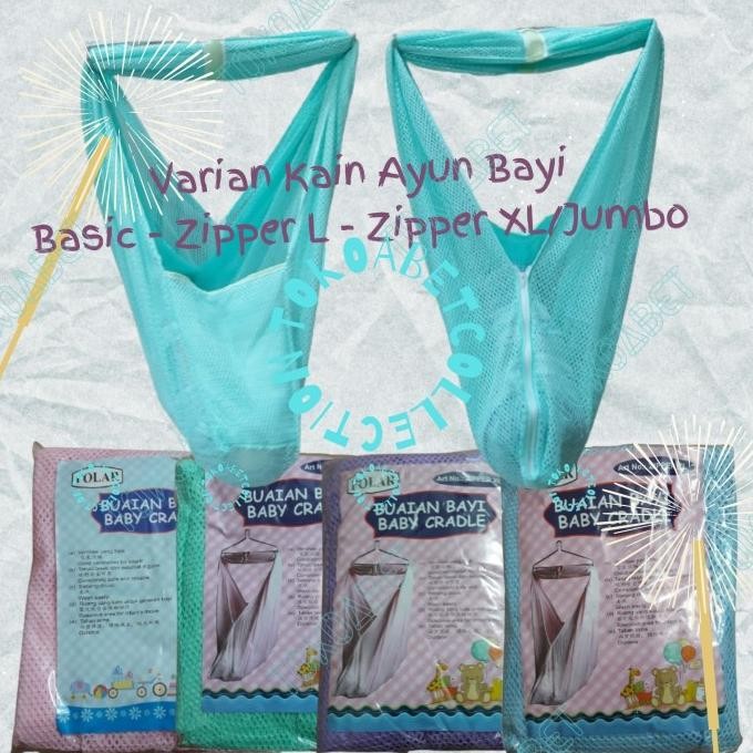 Ayunan bayi kain ayun perlengkapan baby variasi basic zipper jumbo