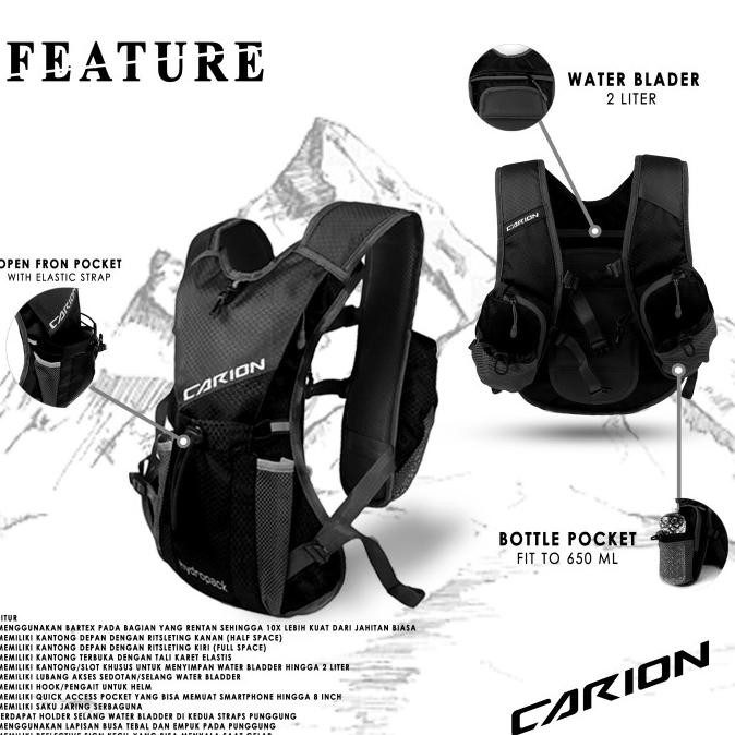 Tas Ransel Sepeda Hydropack Carion Casey - Hitam