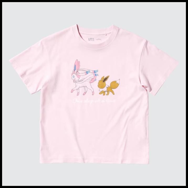 terbaru uniqlo x pokemon kaos anak ut t-shirt pink best seller