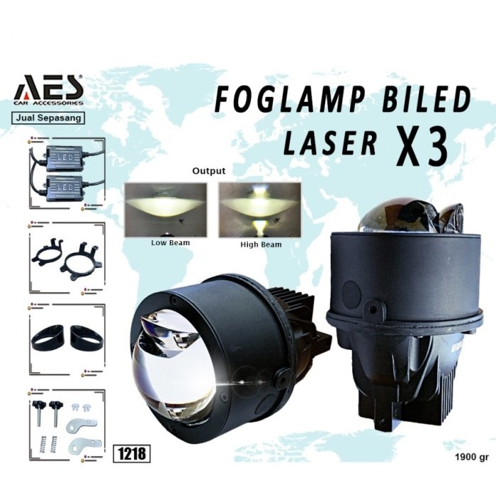 Promo Foglamp Projector Biled Aes Q8 Laser Hi Loo 45 Watt