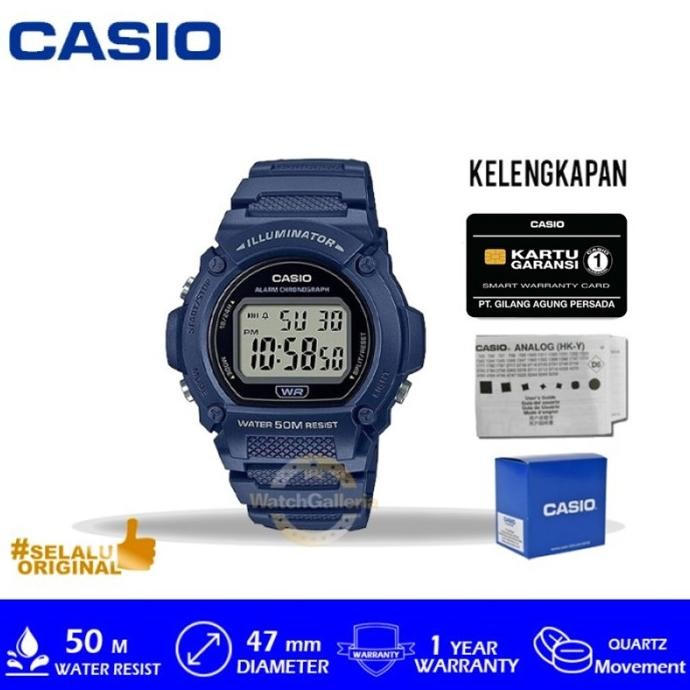 Casio General W-219H-2Avdf/W-219H-2Avdf/W-219H Original Murah