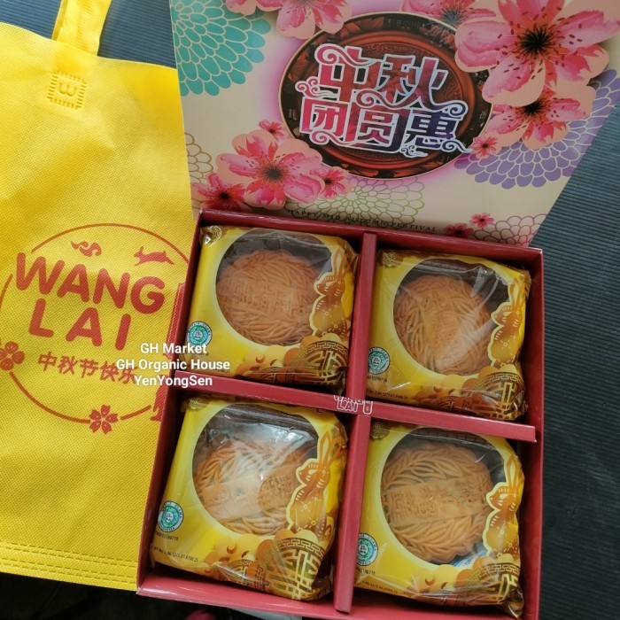 

MoonCake WangLai Durian Telur isi 4 pcs Moon Cake Wang Lai Kue Bulan