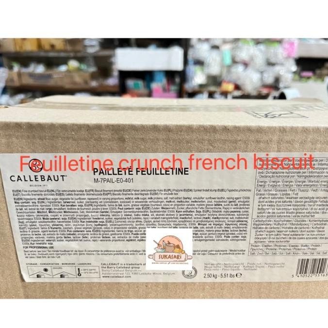

Ele Ebaut French Biscuit Feuilletine 2.5Kg Crunch Biscuit Feulitine