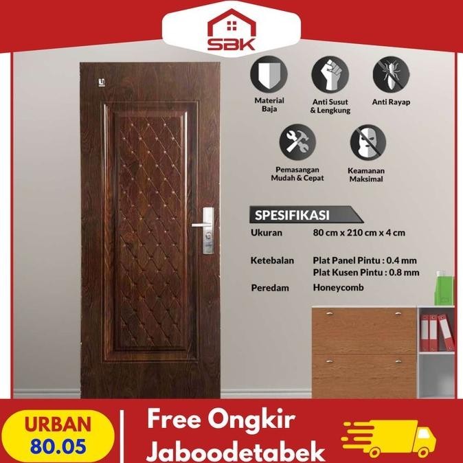 promo pintu baja | pintu rumah | pintu fortress 80x210 urban 80.05