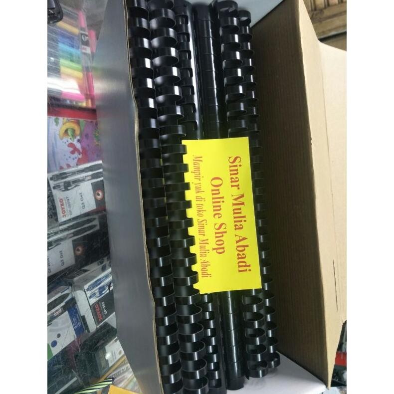 

RUBYSU SPIRAL JILID PLASTIK 35 MM FOLIO 23 RING / DUS ISI 50