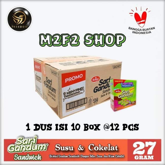 

Ele Roma Biskuit Sari Gandum Sandwich Susu Dan Cokelat - 39 Gr