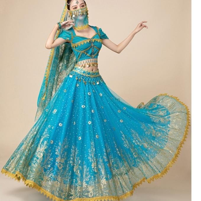 Indian Belly Dance Middle East Arab Dancing Costume Adult Woman Wanita