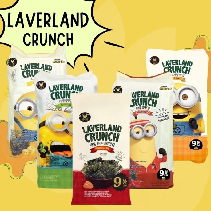 

trius laverland crunch nori rumput laut dengan rasa isi 9 pak 40g 1 pouch
