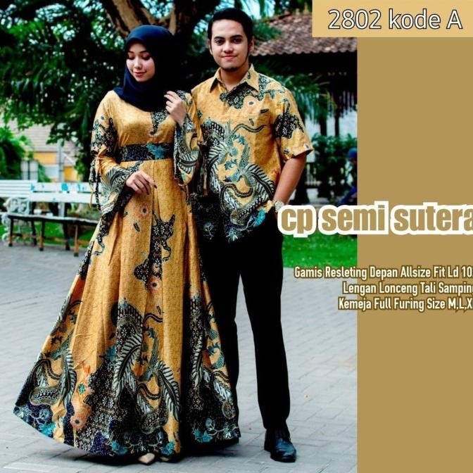|| Best seller  ~`~ batik sarimbit semi sutera / batik copel gamis semi sutera original ||~~~