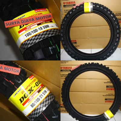 Ban Dunlop Dgx 01 18&21 Tyre Motocross Paket Depan Belakang Trail Klx