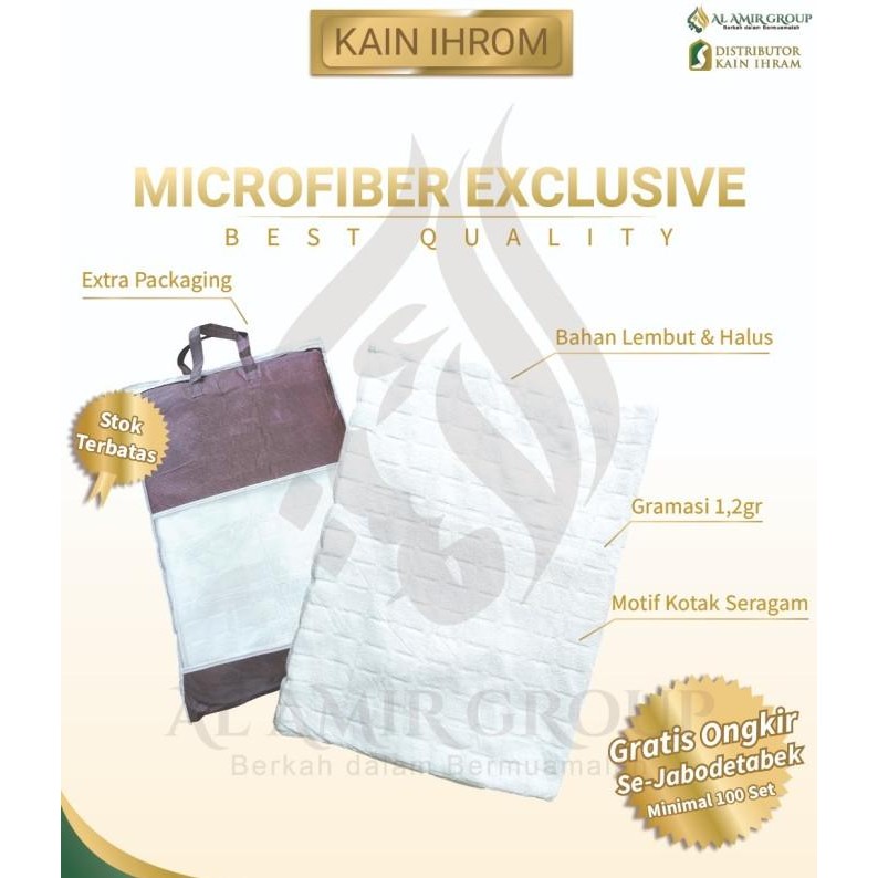 Kain Ihram Pria Dewasa Kain Ihram Microfiber Kain Ihram Premium Halus