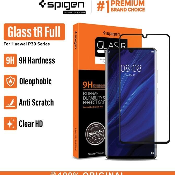 Tempered Glass P30 Pro / P30 Lite / P30 Spigen Glas Tr Full Cover Hd