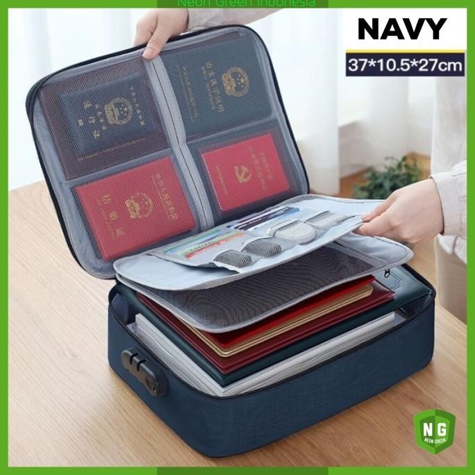 

Tas Dokumen Anti Air Storage Box File 3 Digit Password Travel Bag Lock