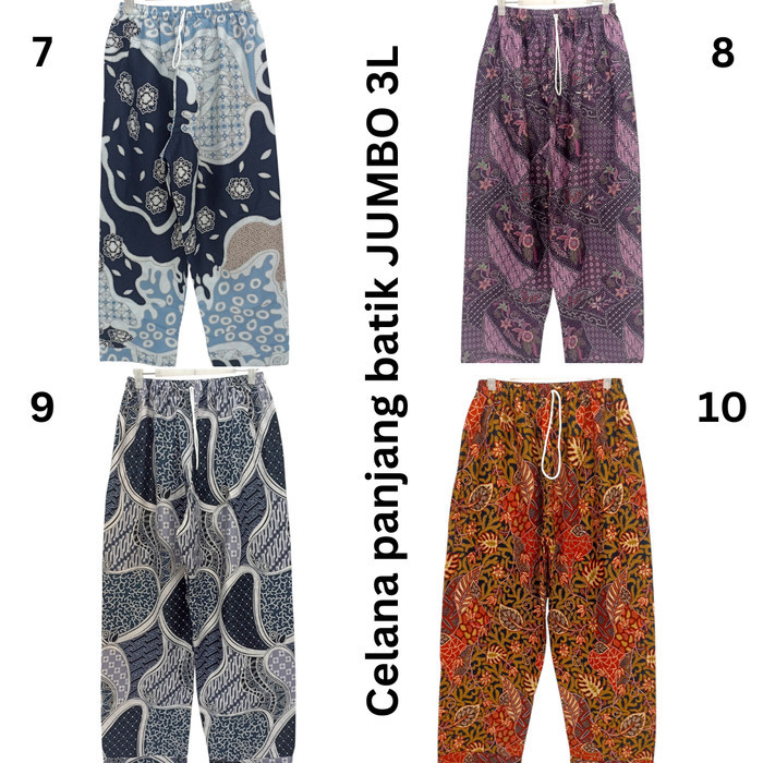 celana panjang batik pria JUMBO pinggang karet