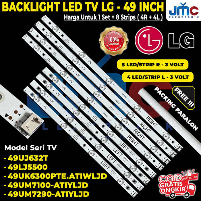 Backlight Tv Lg 49 Inch 49Uj632T 49Lj5500 49Uk6300 49Um7290 49Um7100