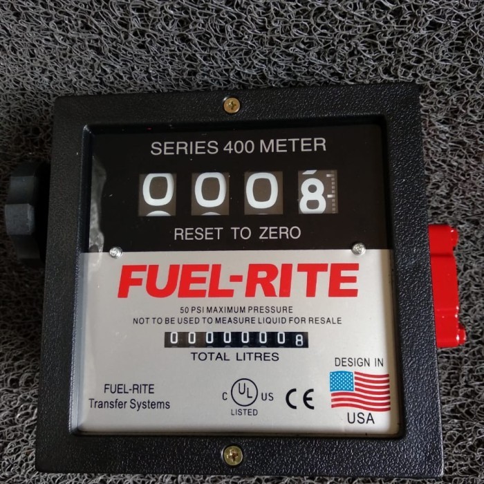 TERBARU Flow meter solar FUEL RITE 1/2" 4digit USA/meteran solar Fuel-rite