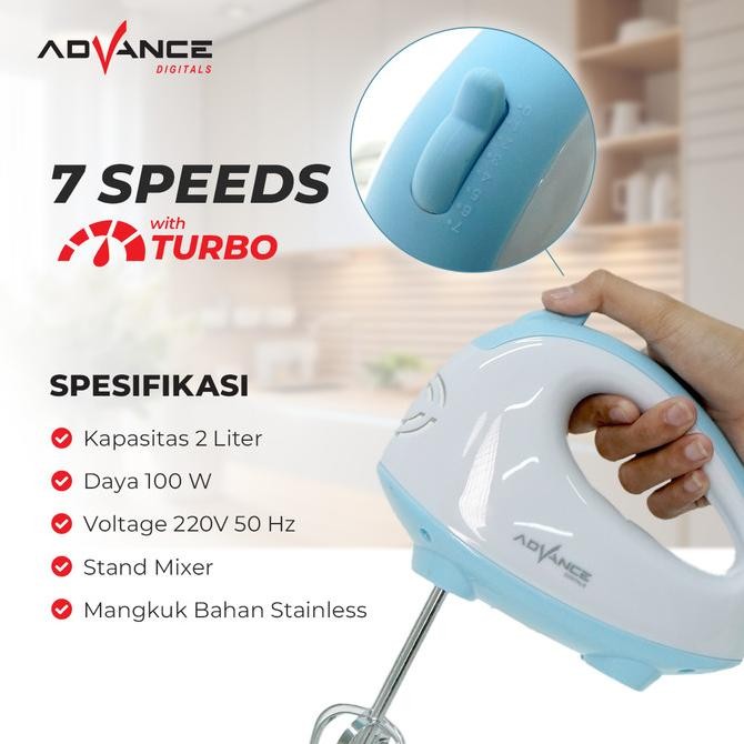Stand Mixer Advance Mx-1003T 2Lt Garansi Resmi 1 Tahun