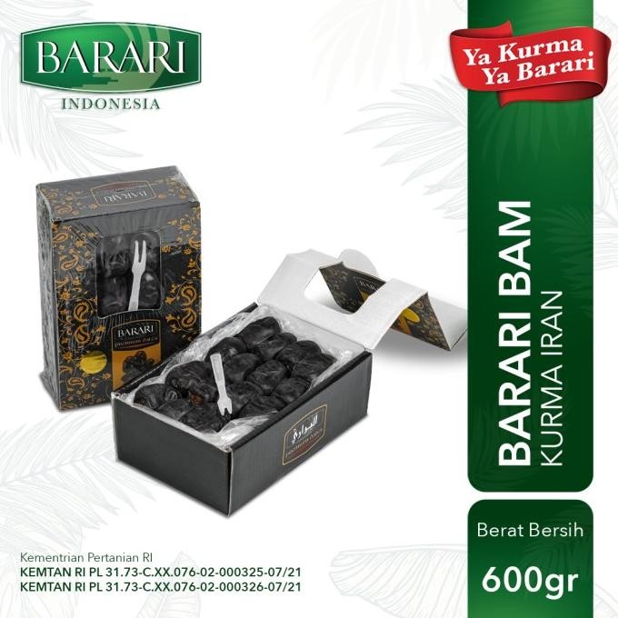 

Kurma Barari Mozafati / Bam / Anggur (Barari Bam) 625Gr Iran