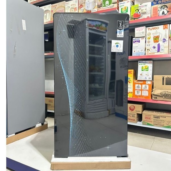 AQUA Kulkas 1 Pintu 165 Liter AQR D205 MSG/MSB Big Freezer Motif Garis