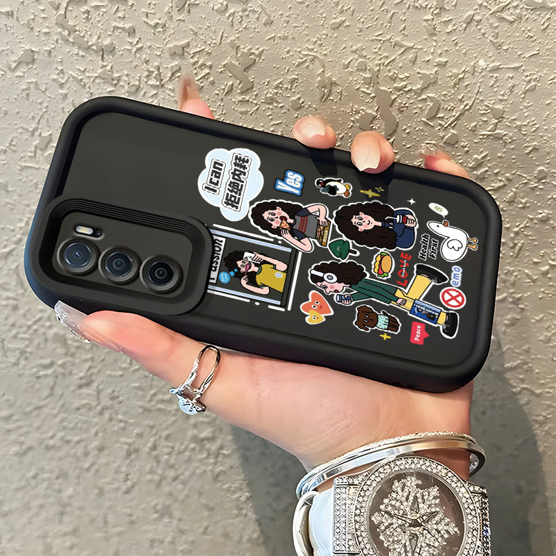 Casing Hp Untuk OPPO A16 OPPO A16s OPPO A54s Case Casing HP menolak pola friksi internal Kasing Kesi