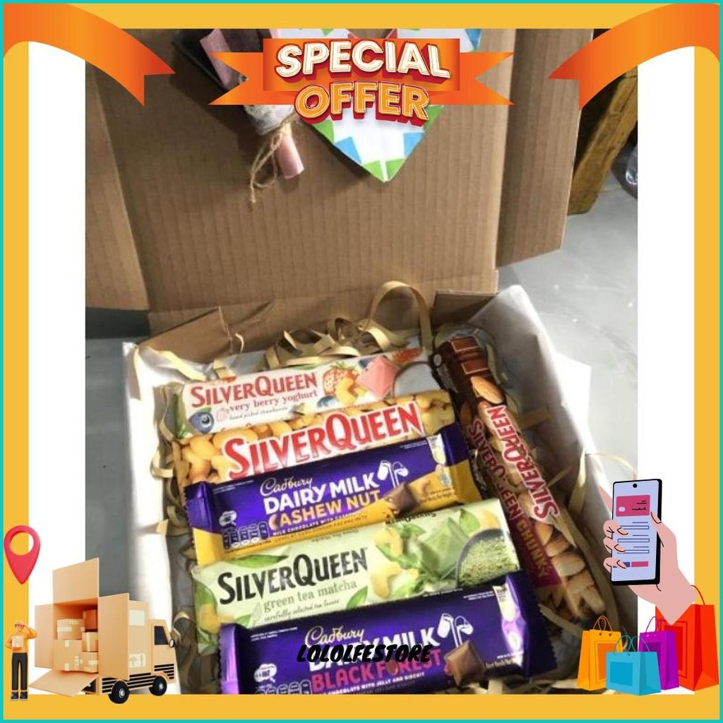 

(Free Greeting Card) Snack Box Coklat Edition 2 / Snack Box / Hampers Snack / Hampers Hadiah Wisuda Original Produk
