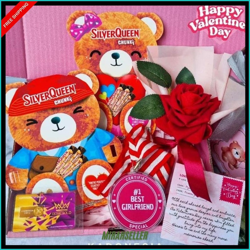 

Hampers Valentine Coklat Silverqueen Bear / Kado Cewek Romantis / Valentine Giftbox ( Lovi ) Cod