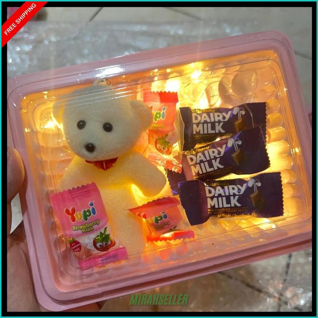 

(Langsung Kirim) Hampers Coklat Kado Mini Giftbox Lampu Love Valentine (Kdw176 Siap Kirim