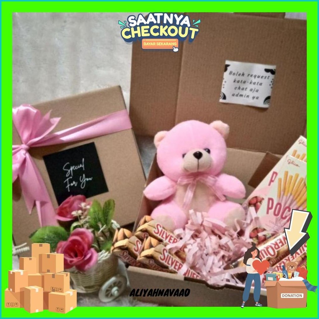 

Hampers Coklat Boneka Kado Ulang Tahun Wisuda Aniversary Valentine Gift Box Original Produk