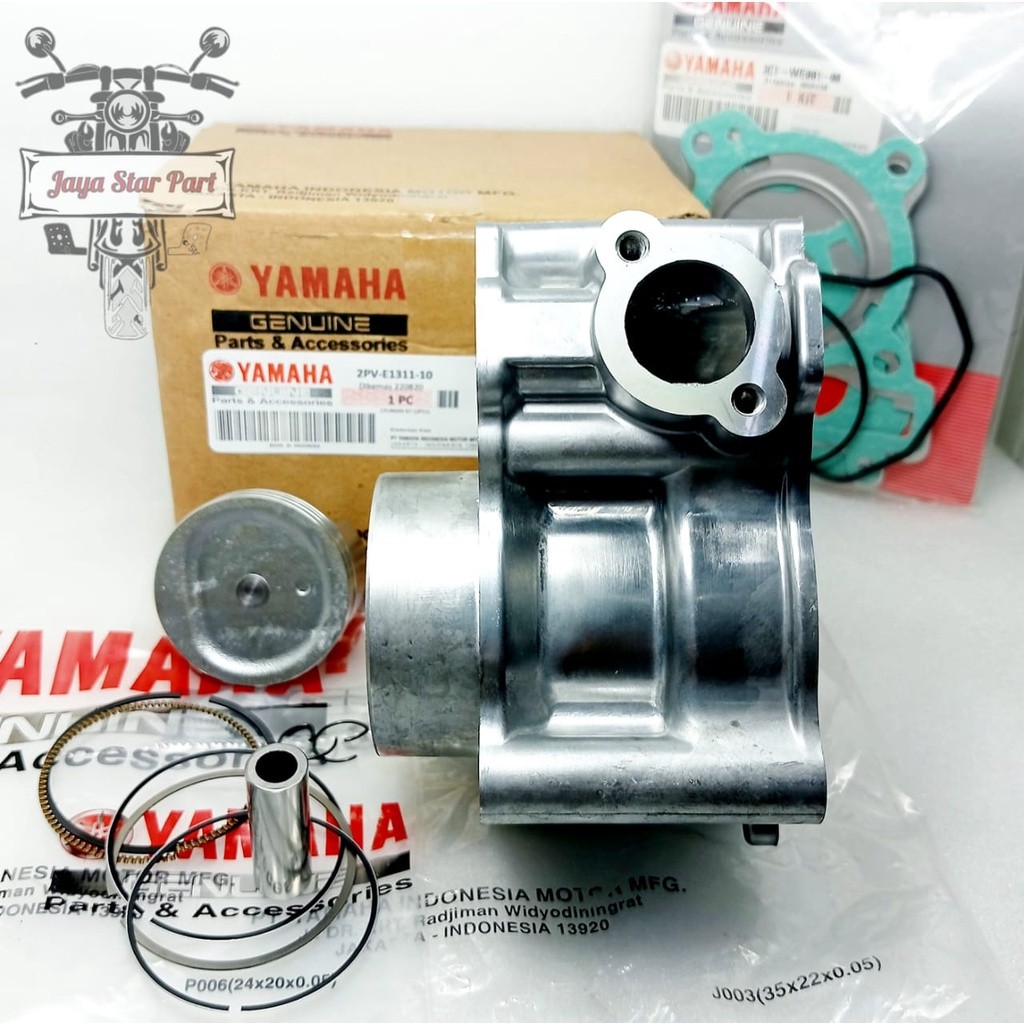 ORI BLOK SEHER SET KOMPLIT PLES TOPSET ASLI ORIGINAL YAMAHA KODE(2PV-E1311-10) MX KING 150-MX NEW