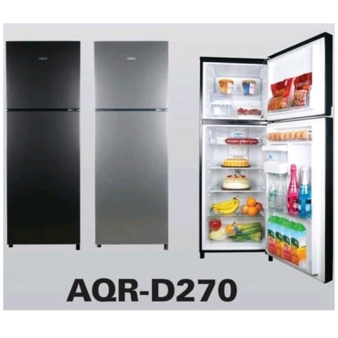 Kulkas Aqua Japan Aqr-D270 Lemari Es 2 Pintu No Frost 270