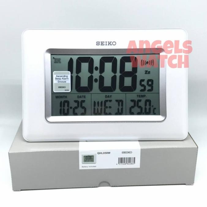 Jam Digital Meja Kantor Seiko Qhl058 / Jam Digital/ Jam Dinding