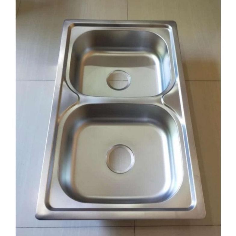 bak cuci piring 2 lubang wastafel cuci piring bak cuci piring stainless