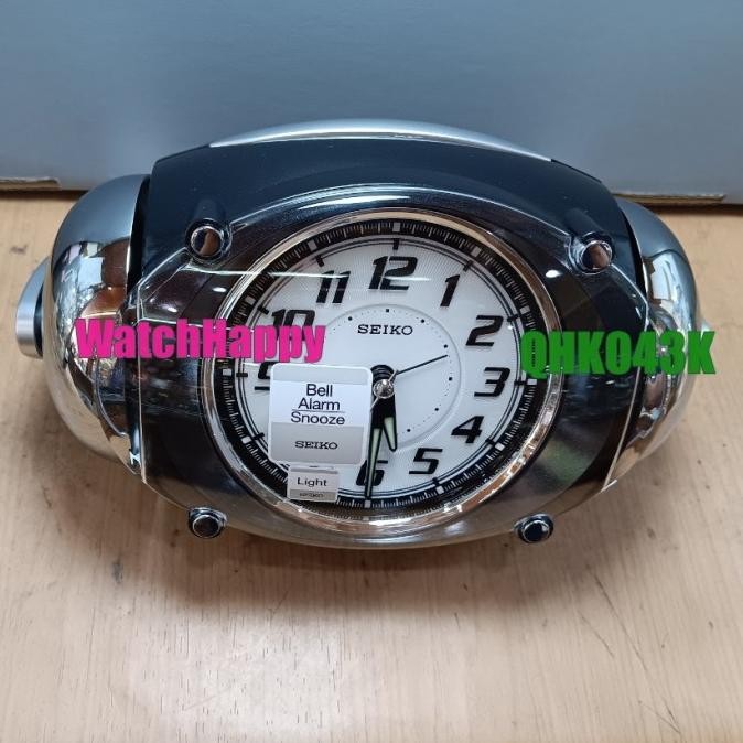 Jam Meja Weker Original 100 % Seiko Qhk043J Extra Loud Qhk045 Qhk043