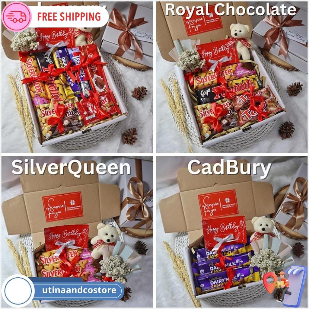 

Hampers Cokelat Premium | Kado Valentine | Hadiah Snack Cowok Cewek | Gift Ultah Pacar Wisuda Gratis Ongkir
