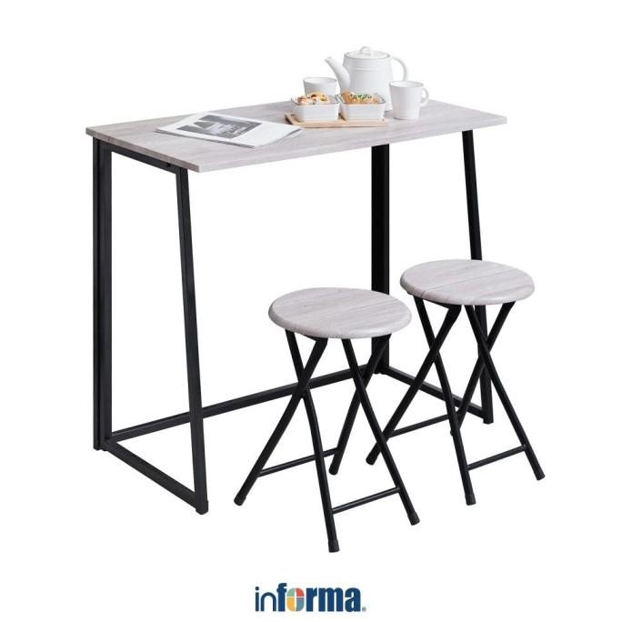 Informa Lexy Set Meja Makan 2 Kursi - Cokelat