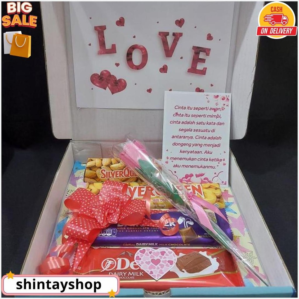 

Hampers Snack Kado Bingkisan Hadiah Parcel Coklat Valentine 1-6 Gratis Ongkir