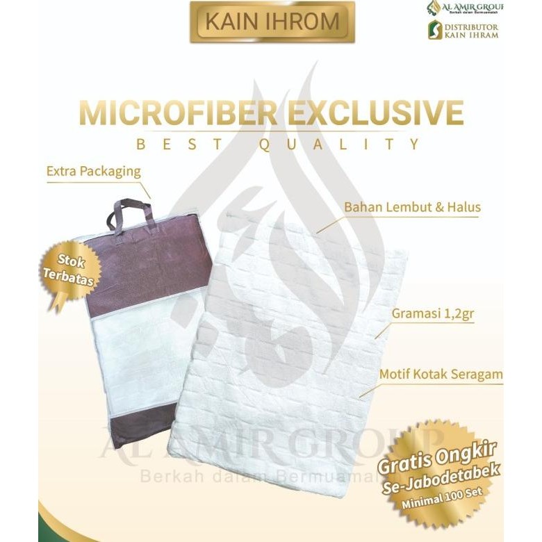 Kain Ihram Pria Dewasa Kain Ihram Microfiber Kain Ihram Premium Halus