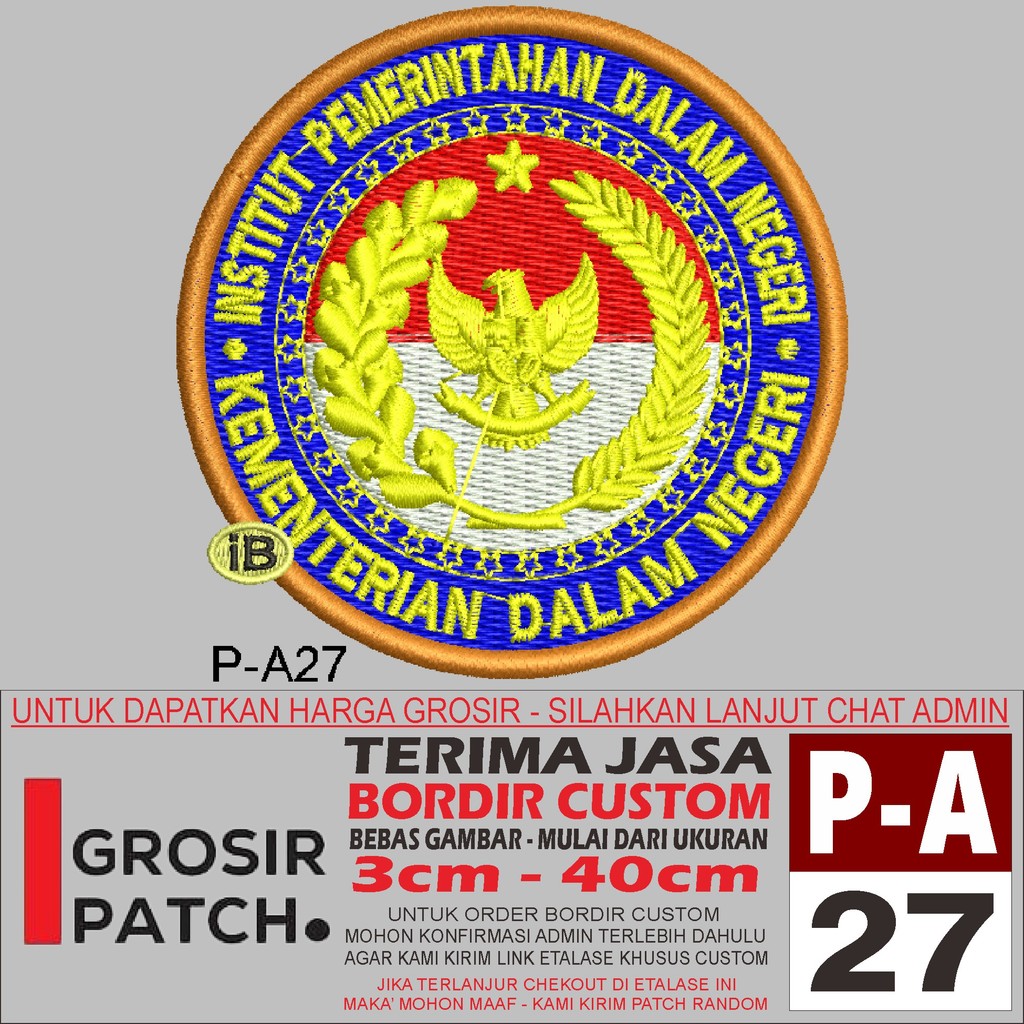 PATCH BORDIR LOGO P-A27 IPDN - GROSIRPATCH REVIEW/TESTIMONI