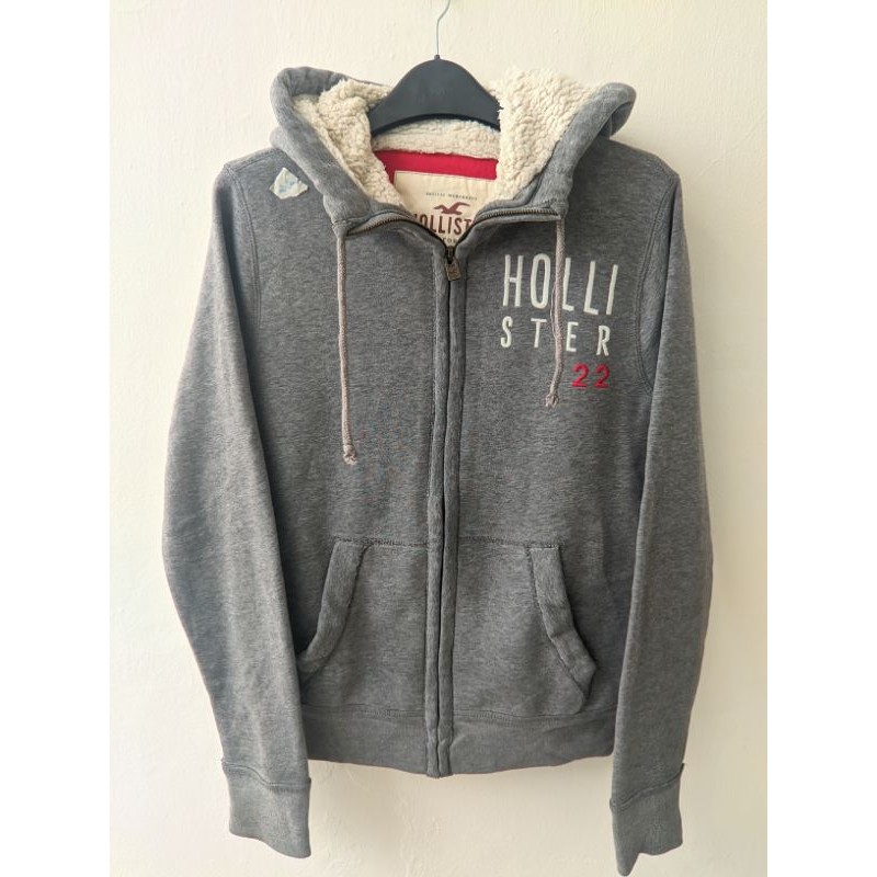 Hoodie Zipper Hollister Sherpa Dalam