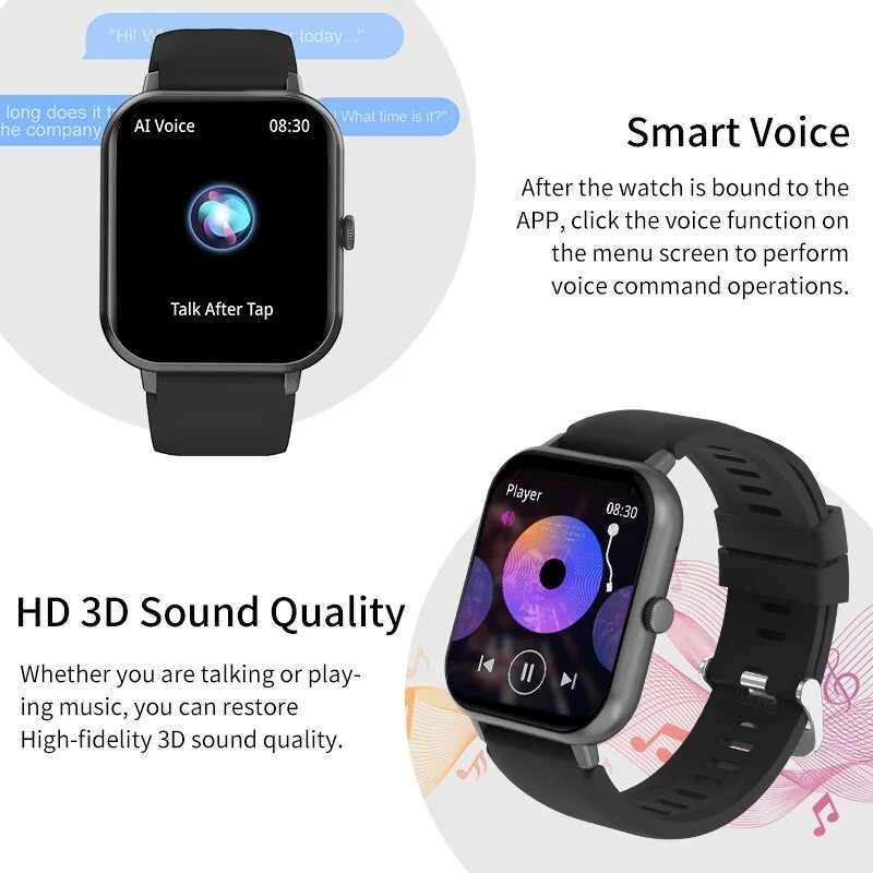 CUCI GUDANG Teevo SmartWatch T800 ProMax 1.99 Inci Layar Sentuh 44mm Layar Penuh Bluetooth Jam