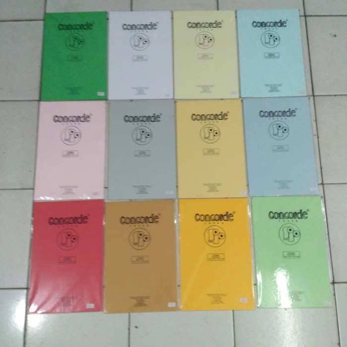 

Concorde Kertas F4 (215 mm x 330 mm) 220 gram.