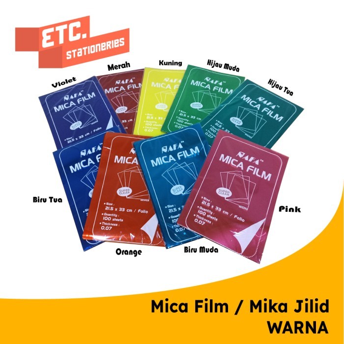 

Mica Film Folio / Mika Jilid Folio Warna [100 SHEET] [NAFA]