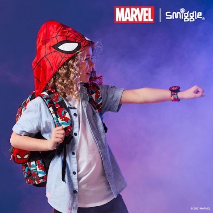 Smiggle Marvel Spiderman Junior Hoodie Backpack