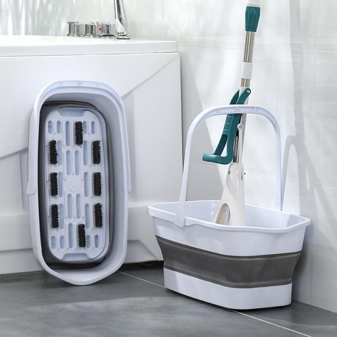 Ember Baskom Lipat Persegi Kotak Pel Lantai Laundry Besar Serbaguna