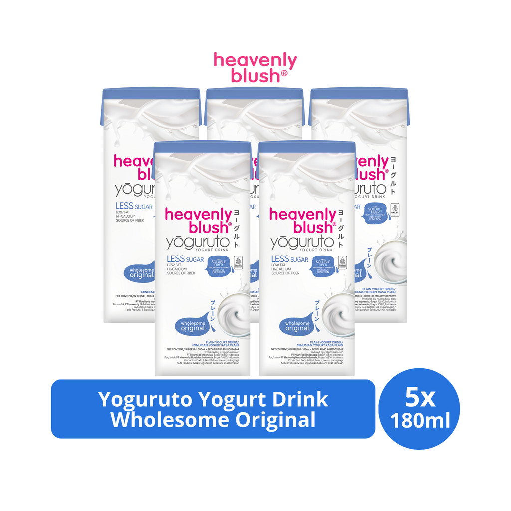 

Heavenly Blush Yoguruto Yogurt Drink Wholesome Original 180ml x 5 pcs