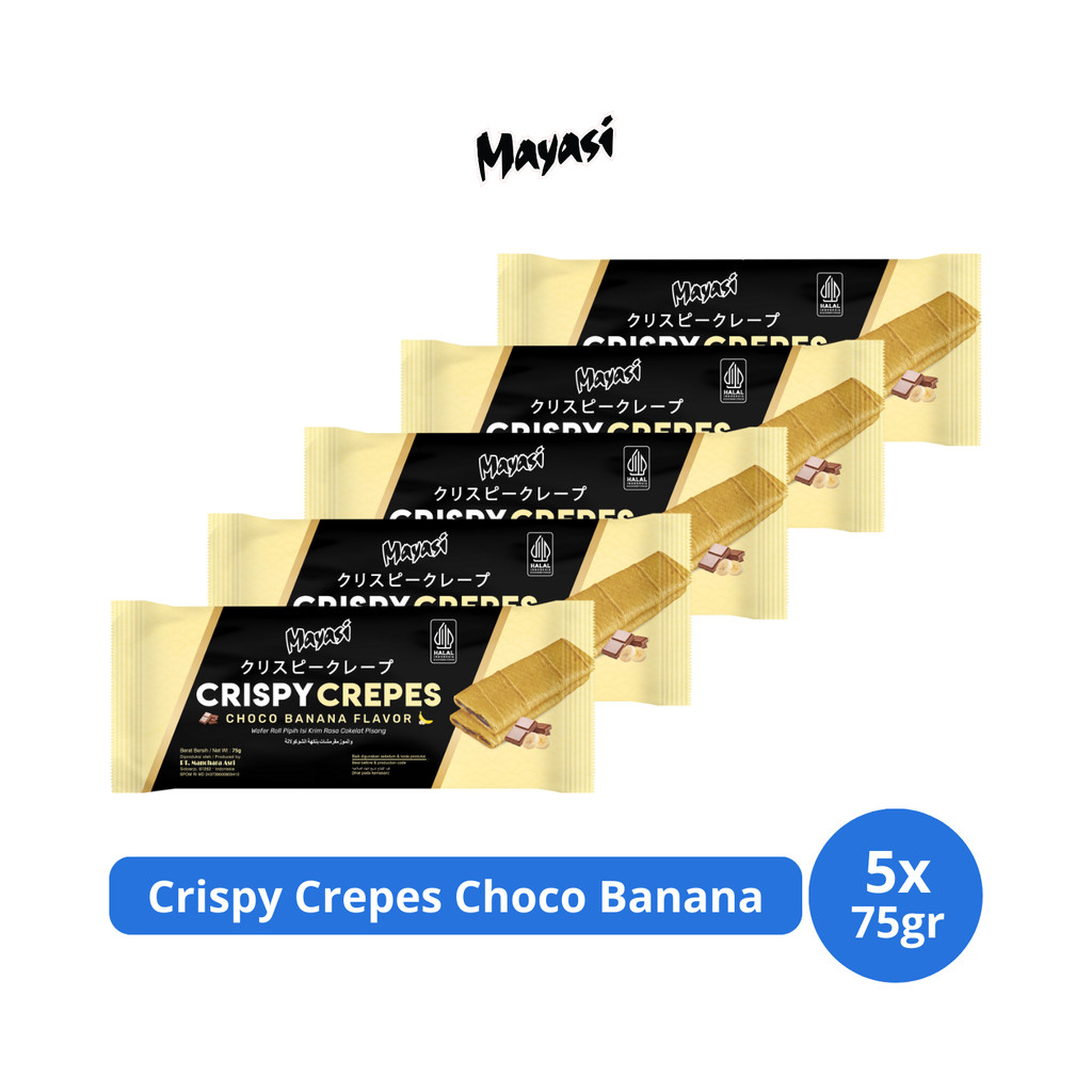 

Mayasi Crispy Crepes Choco Banana 75gr x 5 pcs