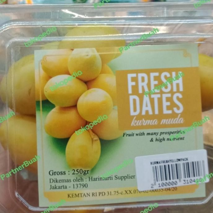 

Kurma Muda Yellow Dates Fresh 250Grm /Pack