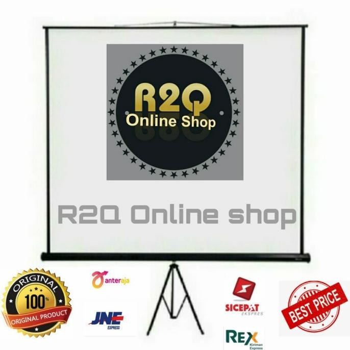 Layar Proyektor Manual Tripod 84 Inch/Screen Projector Tripod 84 Inc