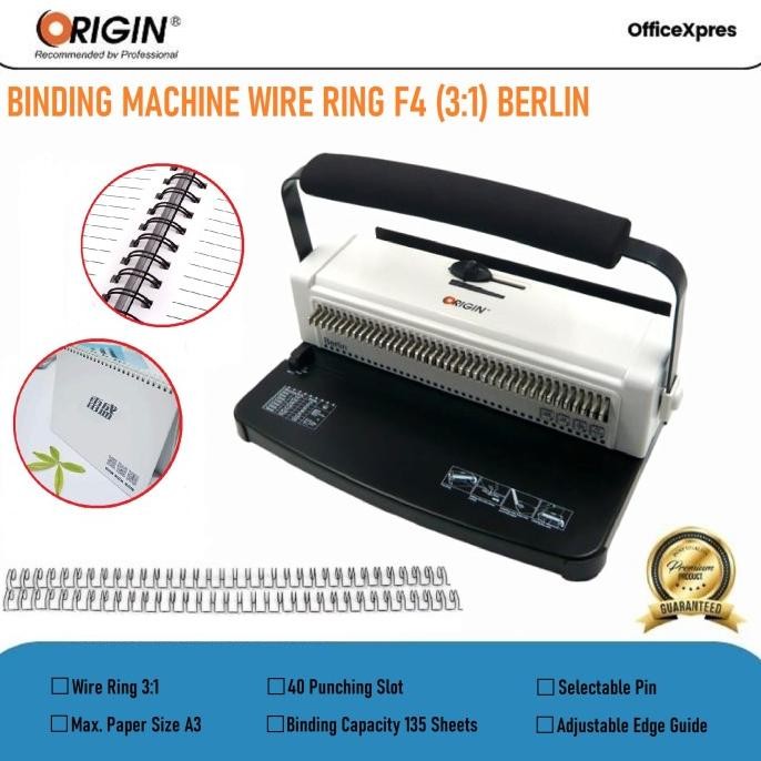 

MESIN JILID SPIRAL KAWAT F4 FOLIO / MESIN BINDING 40 LOBANG BERLIN 3:1 ORIGINAL DAN TERPERCAYA