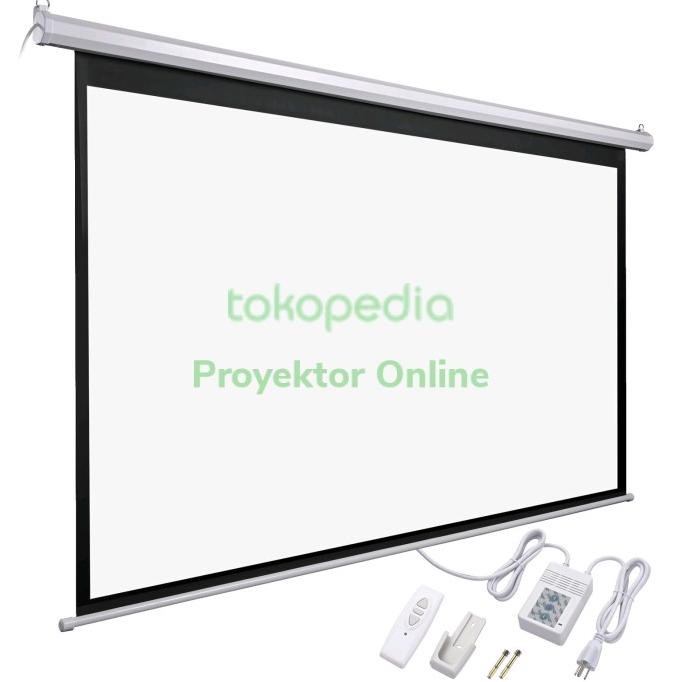 Screen Projector 120" Motorize / Layar Proyektor 120" Otomatis